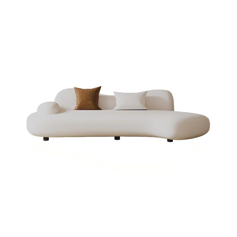 Italian normcore small apartment sea salt sofa living room house wabi-sabi style curved special-shaped corner combination fabric sofa
