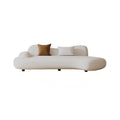 Italian normcore small apartment sea salt sofa living room house wabi-sabi style curved special-shaped corner combination fabric sofa