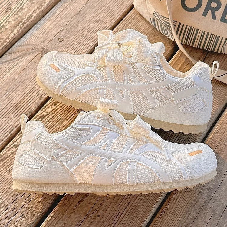 Hollow breathable white shoes women's 2026new arrivalsummer mesh german training soft bottom not tired feet casual sports