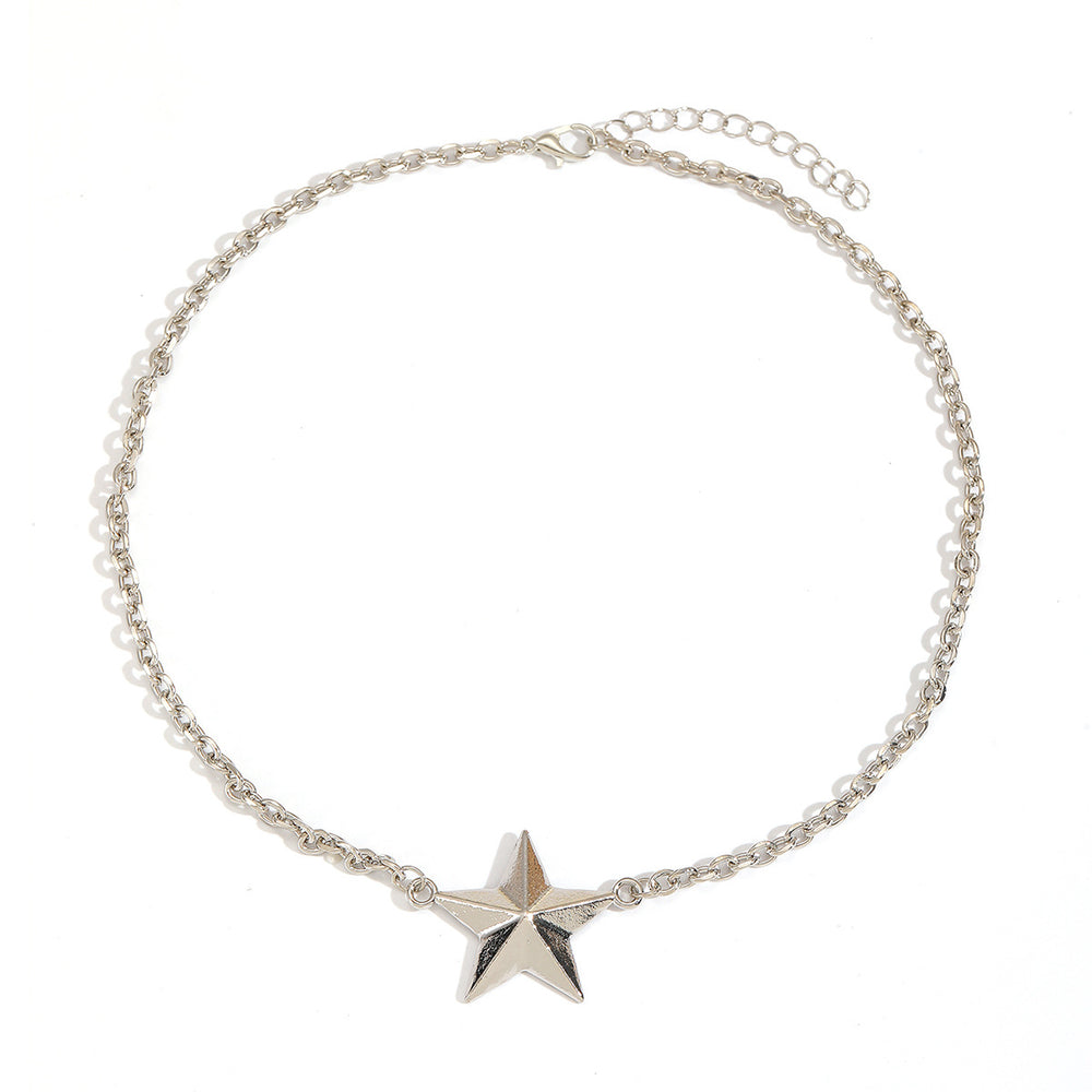 Sweater necklace wholesale fashion cross-border accessories stylish women's hip-hop street skull star halloween clavicle chain