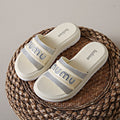 Women's summer new arrivals: unique chunky platform sequin slides - versatile indoor/outdoor non-slip thong sandals
