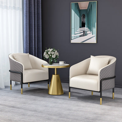 Nordic office business table and chair combination sales department reception single sofa chair hotel negotiation one table and two chairs