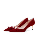 Wedding shoes for women 2024new arrival hexiu wedding dress two-wear bridal shoes red thick heel non-tiring french engagement shoes