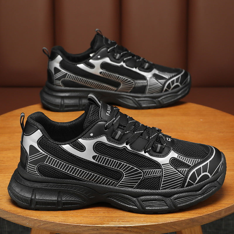 Spring men's shoes new breathable mesh shoes men's trend versatile platform sports shoes casual running dad shoes men