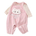 Spring overalls for young babies: stylish spring outfit set for one-year-old girls - trendy pants and spring apparel for infants and toddlers