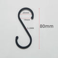Space aluminum solid s-shaped hook kitchen utensil hook kitchen storage rack small hook accessories movable s-shaped single hook pendant