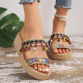 new platform one-strap sandals & slippers for women - summer outdoor fashion, height increasing eva, bohemian style