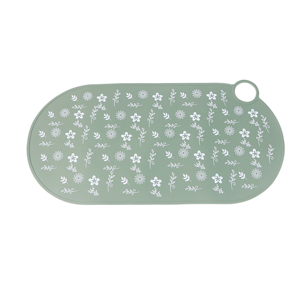 Kidsnon-slip silicone insulation placemat dining table oven mittswaterproof oil-proof casual coaster round kindergarten dinner plate mat