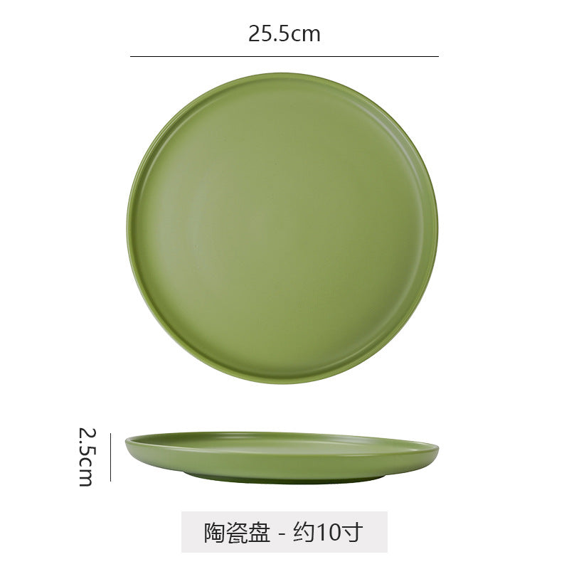 Nordic creative home dinner plates western food trays steak plates ceramic tableware breakfast plates round plates popular dessert plates