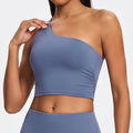 New women's high-waisted running and workout set: beautiful back sports bra, tight-fitting casual running fitness top, and yoga outfit