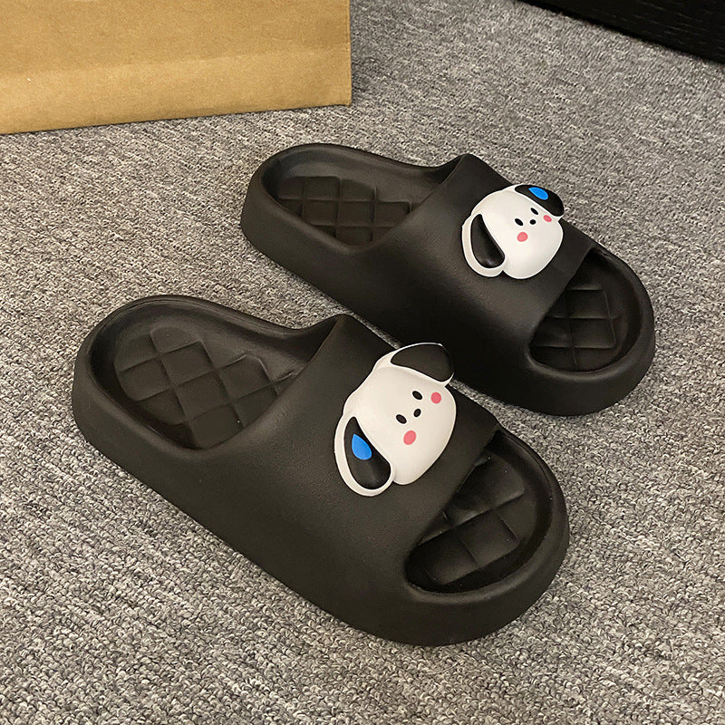 Women's eva slippers - summer outdoor wear, cartoon design, indoor bathroom bathing, non-slip thick sole, home couple slippers - "cloud-like comfort"