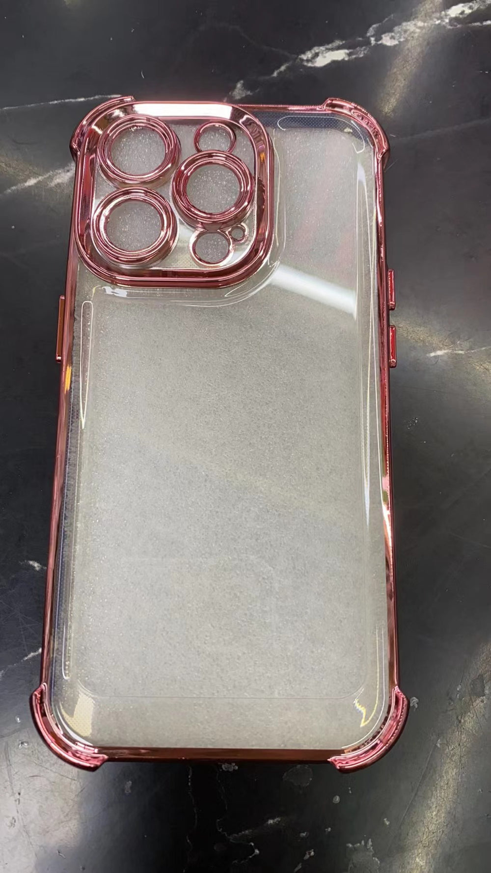 Electroplated four-corner anti-drop airbag case for iphone 15, 16, and 17 - precision cut, full coverage, transparent protective shell
