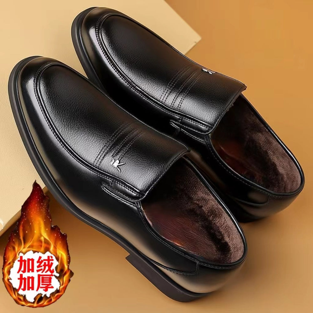 Fleece-linedthickenedboots men's winter men's shoes new arrivalmen boots k-style high-top easiest for matchheight increasercasual leather shoes