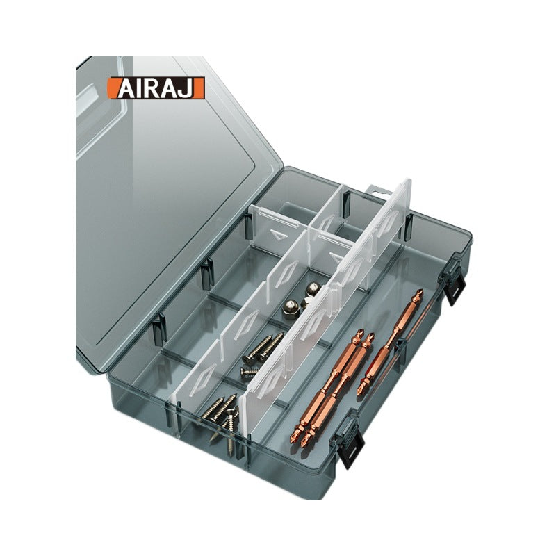 Arrizo Multi-grid Parts Box Transparent Plastic Electronic Components Tool Storage Box Small Screw Grid Accessories Box