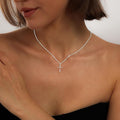 Amazon cross-border personalized women's cross necklace - exquisite and delicate chain jewelry - choker necklace - perfect gift for her