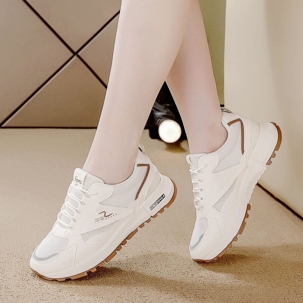 Women's sneakers: 2025 spring/summer new arrivals - versatile, trendy mesh, chunky sole, running shoes, fashionable flats for women
