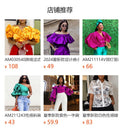 Summer fashion new arrival: bubble sleeve sexy & elegant top - v-neck, figure-flattering, slimming blouse