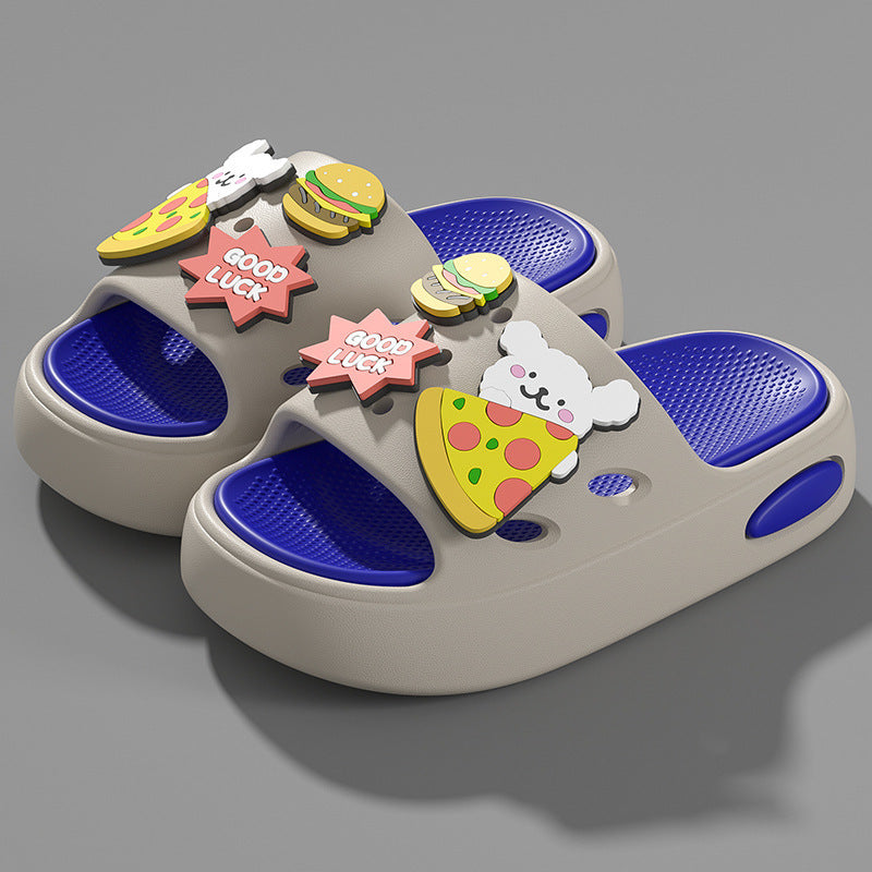 Cartoon kids' slippers - boys' summer baby sandals, anti-slip bath slippers for girls, new 2025 indoor home shoes