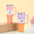 New stanley-style gold-stamped car cup, 304 stainless steel vacuum insulated tumbler, portable outdoor ice tumbler
