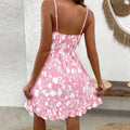 european and american cross-border  summer new print cami dress