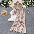Gentle and lazy style embroidershirt suspender skirt two-piece set for women  spring autumslimming lookelegantfashionsuit