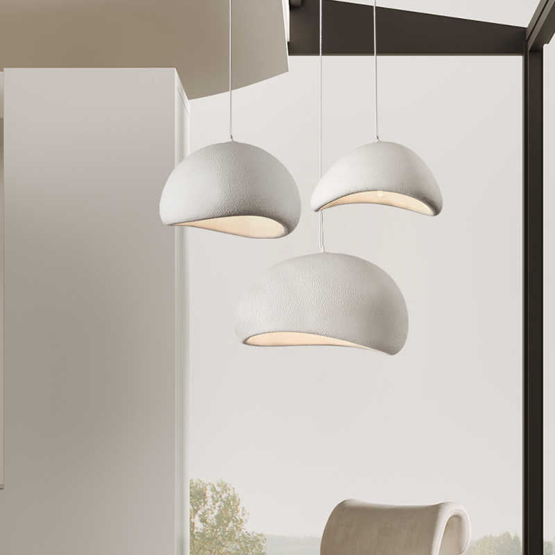 Wabi wind chandelier creative personality restaurant bar light micro cement designer bed and breakfast living room bedroom cloud chandelier