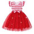 Girls' (toddler) dress, summer flutter sleeve fish scale mesh