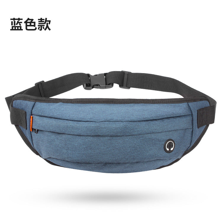 Foreign trade men's outdoor sports messenger bag, multi-functional waterproof mobile phone breast bag, nylon shoulder fanny pack for work