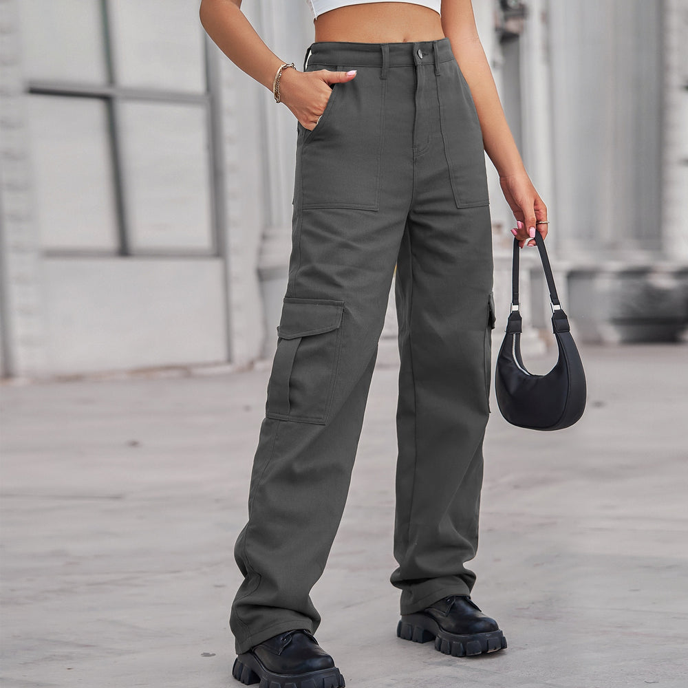 Insfashion cross-border  new arrival denim semi-elastic design stylisheasiest for matchworkwear pants  women's fashion