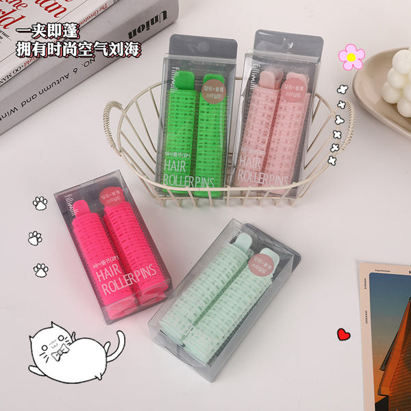New bangs clip fluffy clip dopamine color scheme Korean lazy hairpin top hair root styling curling iron spot