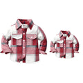 New arrival adult fashion spring autum plaidshirt family of three family outfit fashionablepatchworkcasualoutwear