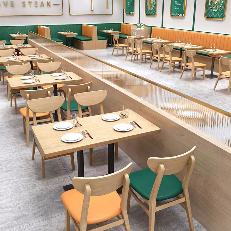 Customized Hong Kong-style restaurant tables and chairs, tea house booth sofa, milk tea shop, hotel table and chair combination, tea restaurant noodle house tables and chairs
