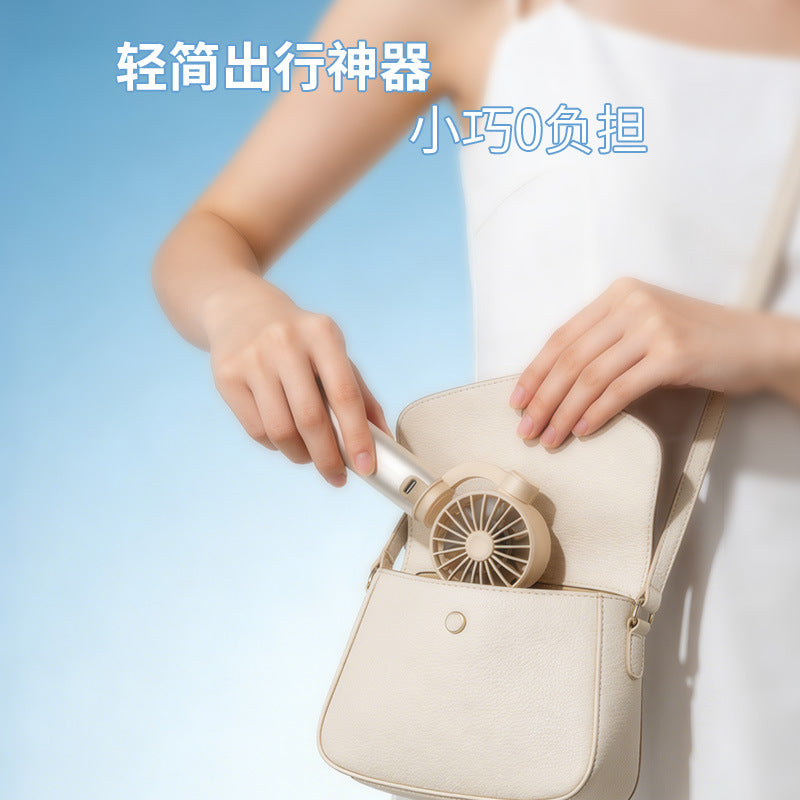 New turbine high-speed handheld fan - outdoor usb portable aluminum alloy gimbal cooling fan - cross-border wholesale