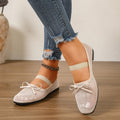 plus sizecut out mary jane bowsflatsflatsnew arrival mesh shoes breathable fashionflatsplaid sandals