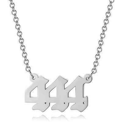 Amazon fashion custom stainless steel pendant necklace - european and american popular numbered choker