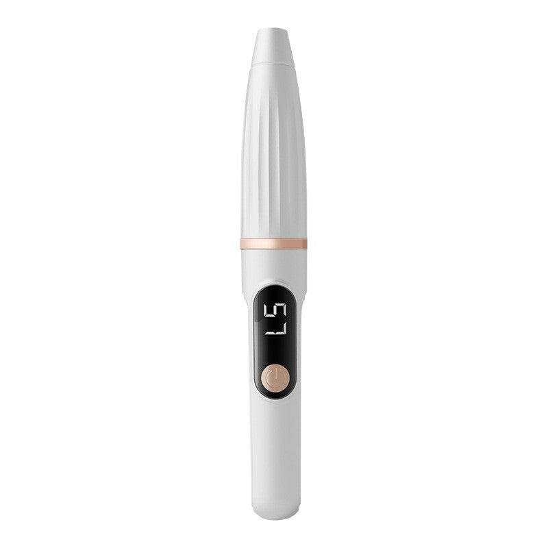 Portable rechargeable nail polishing pen, manicure tool, nail removal pen, light sound, low vibration, easy polishing, lcd display slot