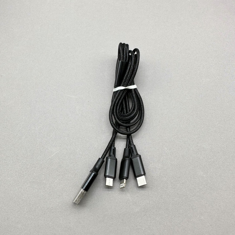 One-to-four data cable suitable for apple and huawei mobile phone fast charging cable power bank earphone charging cable braided cable wholesale