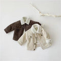 New children's winter coat: korean style, fleece-lined, extra thick lambswool top, baby corduroy outfit