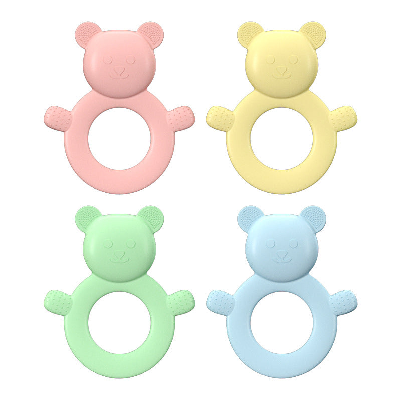 Baby silicone toothpaste children's tooth grinder baby teething period soothing toy anti-eating hand molar stick biting music