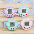 cartoon cat paw game console toy - cute & creative mini electronic pet machine keychain charm for kids