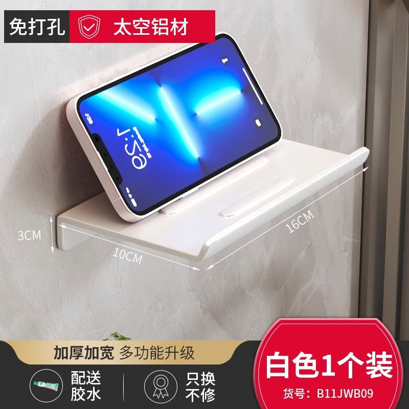 No punching toilet tissue box toilet mobile phone rack wall-mounted roll paper rack bathroom shelf tissue rack