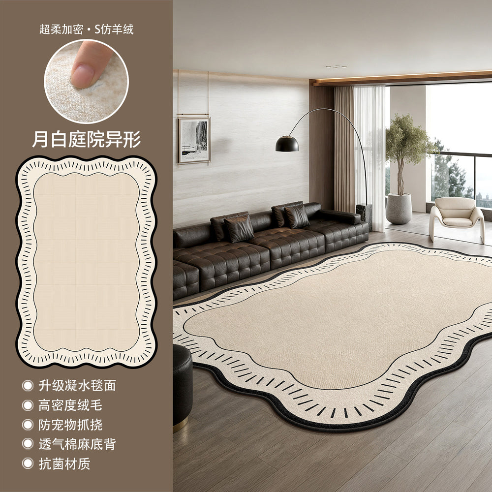 Carpet living room special-shaped modern casual style no-wash and wipeable bedroom high-end sense of asymmetrical floor mat large area full coverage