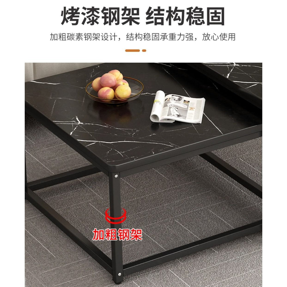 Accessible luxury square coffee table living room rental house for home small table casual modern small apartment tea table new arrival small coffee table