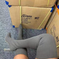 Autumn winter pointed toe thick heel knitting over-the-knee boots women's fashion cross-border exportplus size elastic wool socks boots
