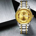 【tv shopping hot pick】diamond-accented stainless steel quartz watch - wholesale for men, dual calendar, luminous, suitable for women, couple's style