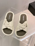 Trendy platform slides for women - summer 2026 new arrivals: versatile, non-slip, korean style beach sandals for summer