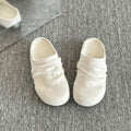 Thick sole hidden heel slip-on pleated birkenstock shoes toe-cap half slippers women's outwear 2026new arrival spring and summer sandals