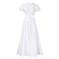 C8586   new short-sleeve tie-up top and wide-leg pants plus size two-piece set - cross-border e-commerce outfit