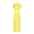 Printed letter tee top two-piece set - women's activewear casual style -  spring collection