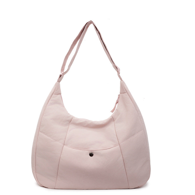 Cross-border handbag women's canvas simple shoulder bag large-capacity tote bag casual women's bag new messenger Oxford bag
